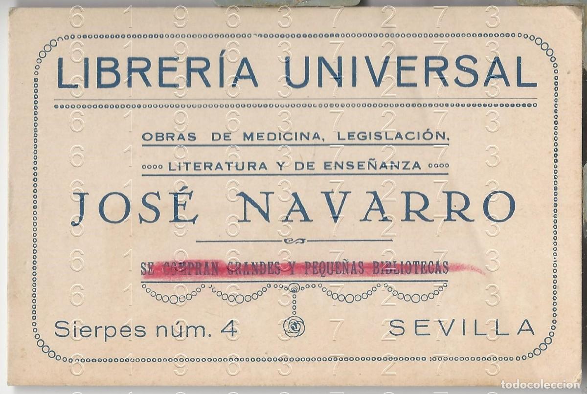 Otros Art&iacute;culos de Coleccionismo en Papel: SEVILLA LIBRERIA UNIVERSAL JOSE NAVARRO SIERPES 12X8 L69