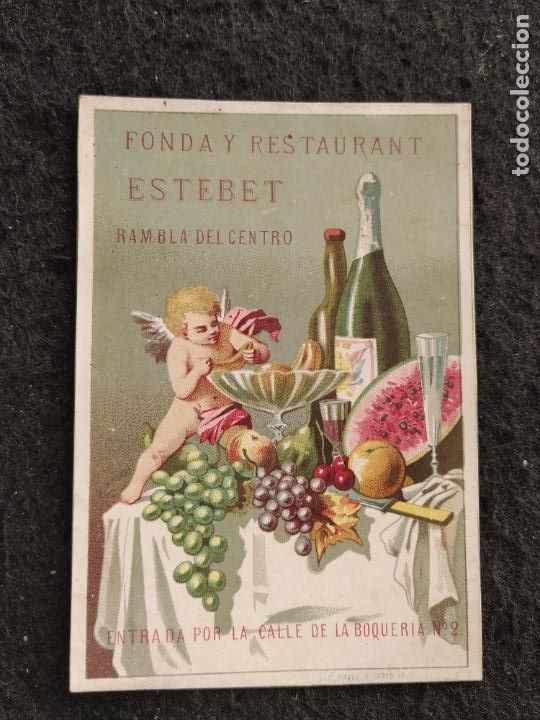 Sammelleidenschaft Andere Papierartikel: FONDA Y RESTAURANT ESTEBET-TARJETA PUBLICIDAD ANTIGUA-VER FOTOS-(106.582)