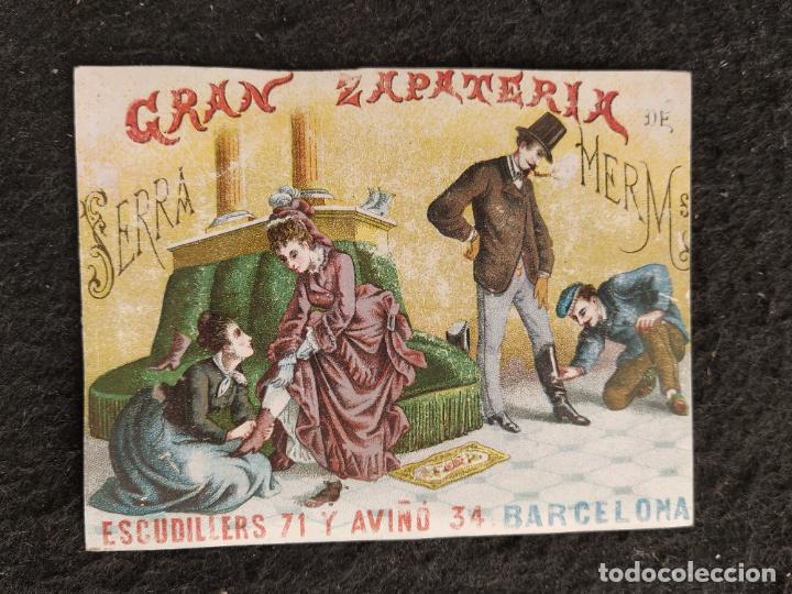 Sammelleidenschaft Andere Papierartikel: BARCELONA-GRAN ZAPATERIA DE SERRA HERMANOS-TARJETA PUBLICIDAD ANTIGUA-VER FOTOS-(106.583)