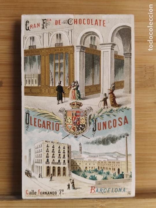 Sammelleidenschaft Andere Papierartikel: BARCELONA-GRAN CAFE DE CHOCOLATE OLEAGARIO JUNCOSA-TARJETA PUBLICIDAD ANTIGUA-VER FOTOS-(106.589)