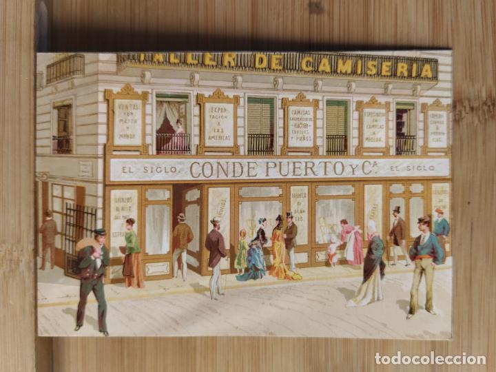 Otros Art&iacute;culos de Coleccionismo en Papel: EL SIGLO-CONDE PUERTO Y CIA-TALLER DE CAMISERIA-TARJETA PUBLICIDAD ANTIGUA-VER FOTOS-(106.595)