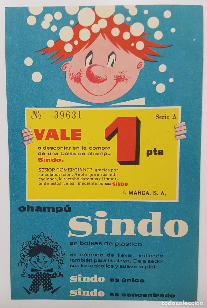 Outros artigos de papel: PUBLICIDAD CHAMP&Uacute; SINDO VALE 1 PTA. MEDIDAS 15,5 X 10 CM