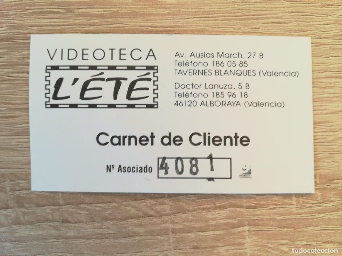 Sammelleidenschaft Andere Papierartikel: CARNET CLIENTE N&ordm; 4081 VIDEOTECA L'&Eacute;T&Eacute; - TAVERNES BLANQUES (VALENCIA) - A&Ntilde;O 1997.