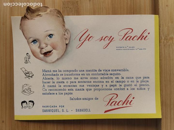 Otros Art&iacute;culos de Coleccionismo en Papel: MANTA POCHI-FABRICADA POR SANMIQUEL SL-SABADELL-VER FOTOS-(K-11.646)