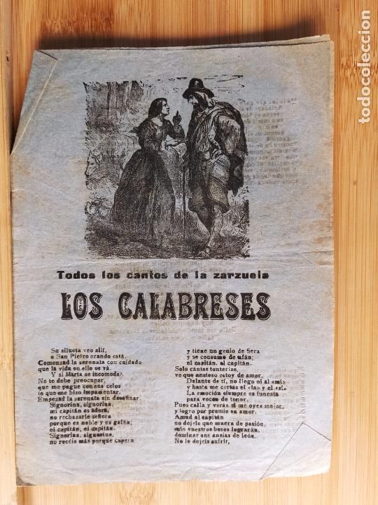 Sammelleidenschaft Andere Papierartikel: ZARZUELA LOS CALABRESES -VER FOTOS-(K-11.658)