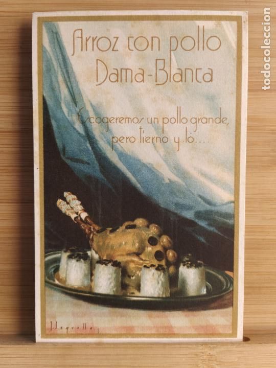 Otros Art&iacute;culos de Coleccionismo en Papel: MENU ANTIGUO ILUSTRADRO POR SEGRELLES-ARROZ CON POLLO DAMA BLANCA-VER FOTOS-(K-11.662)