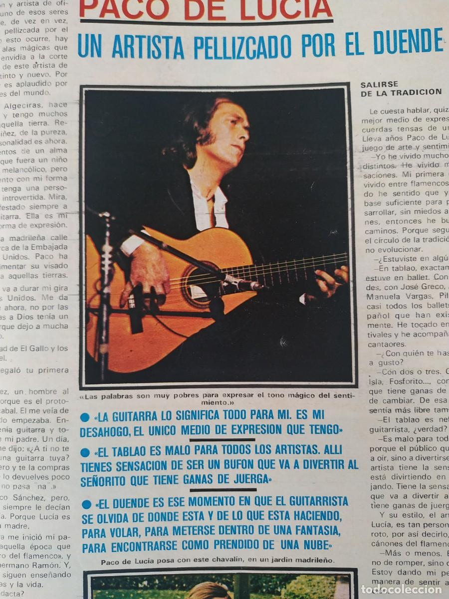 Otros art&iacute;culos de coleccionismo en papel: ANTIGUO REPORTAJE SOBRE PACO DE LUCIA