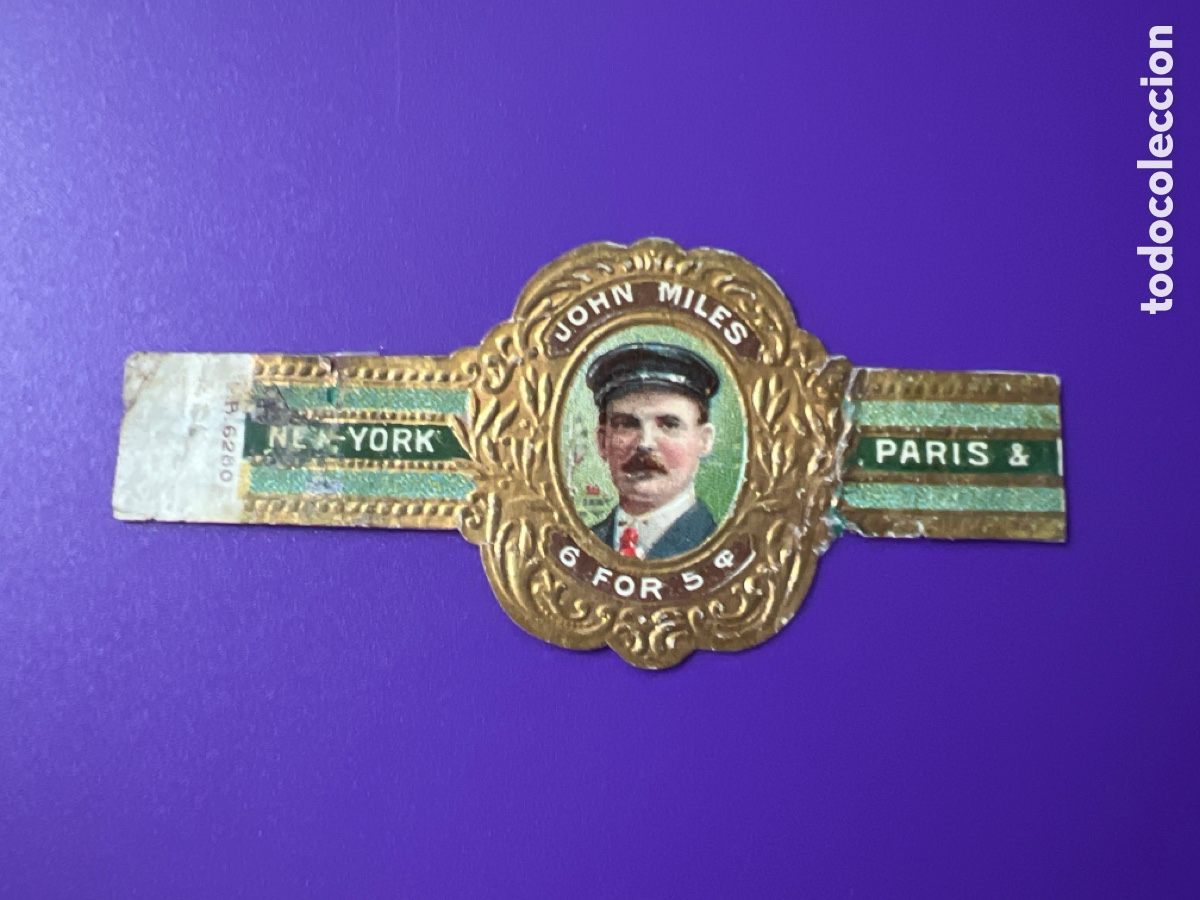 Sammelleidenschaft Andere Papierartikel: V3088. VITOLA NEW YORK PARIS & - JOHN MILES - CIGAR BAND
