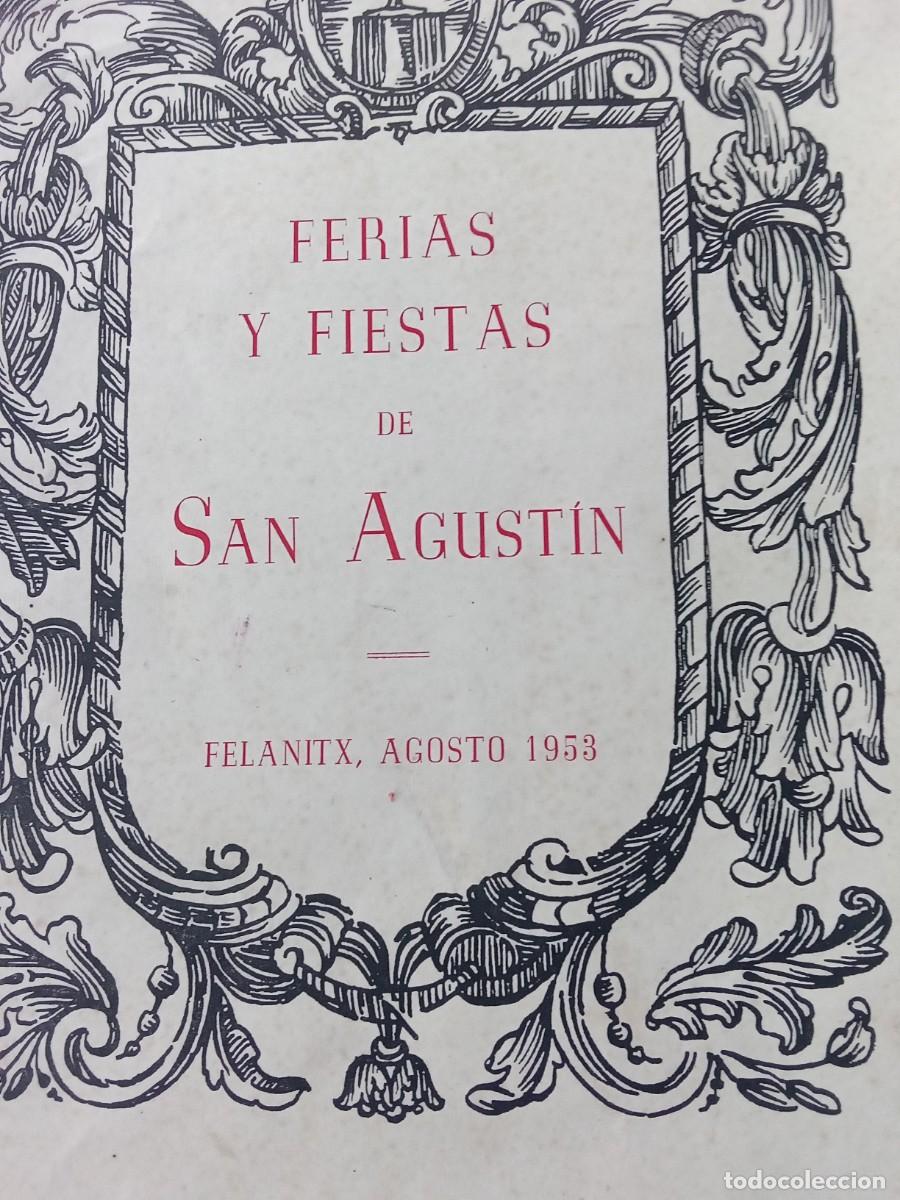 Otros Art&iacute;culos de Coleccionismo en Papel: Ferias y Fiestas de San Agust&iacute;n. Felanitx, agosto 1953. sin paginar (16 p.).