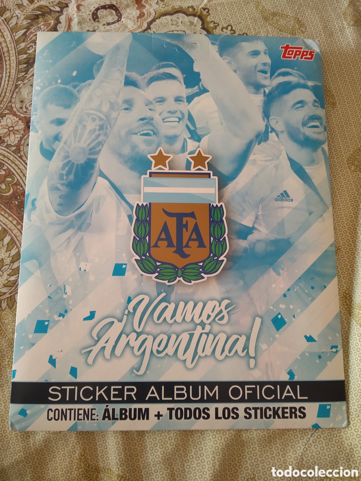 Otros Art&iacute;culos de Coleccionismo en Papel: CART&Oacute;N VACIO CROMO FUTBOL COLECCI&Oacute;N VAMOS ARGENTINA TOPPS 2022 LEO MESSI LO CELSO DE PAUL