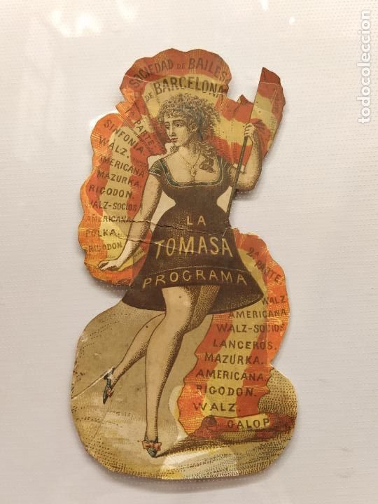 Otros Art&iacute;culos de Coleccionismo en Papel: SOCIEDAD DE BAILES DE BARCELONA-LA TOMASA-PROGRAMA ANTIGUO TROQUELADO-VER FOTOS-(106.769)