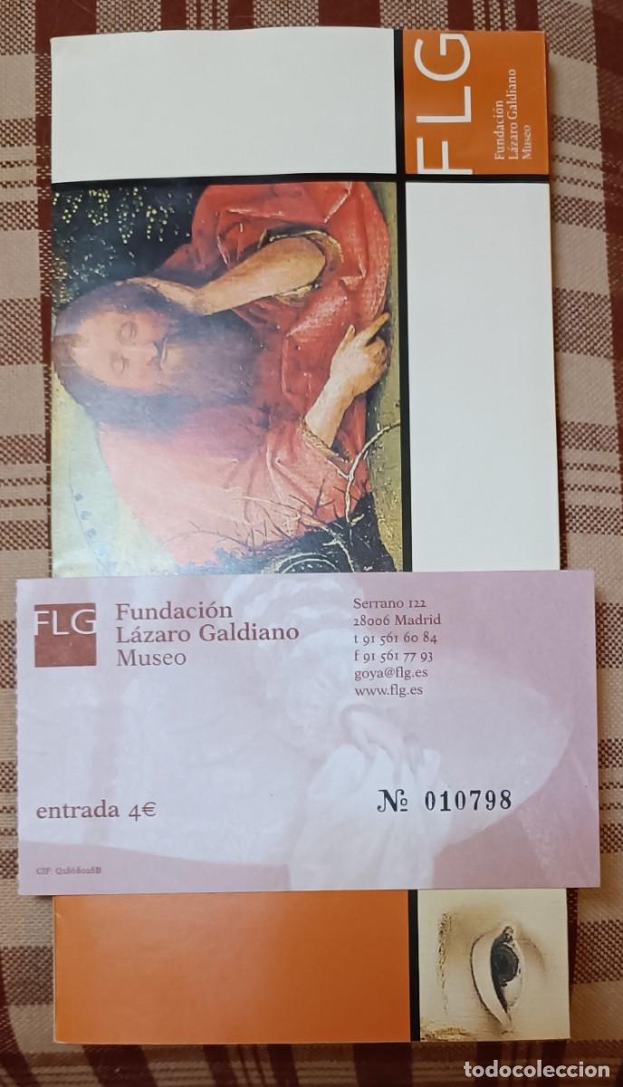 Outros artigos de papel: Entrada y folleto del Museo de la Fundaci&oacute;n L&aacute;zaro Galdiano