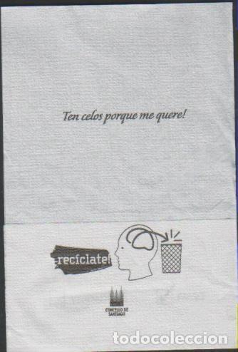 Otros art&iacute;culos de coleccionismo en papel: servilleta papel REC&Iacute;CLATE! CONCELLO DE SANTIAGO A CORU&Ntilde;A GALICIA