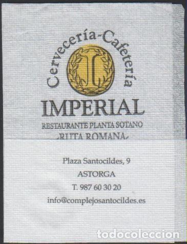 Otros art&iacute;culos de coleccionismo en papel: servilleta papel CERVECER&Iacute;A CAFETER&Iacute;A IMPERIAL ASTORGA
