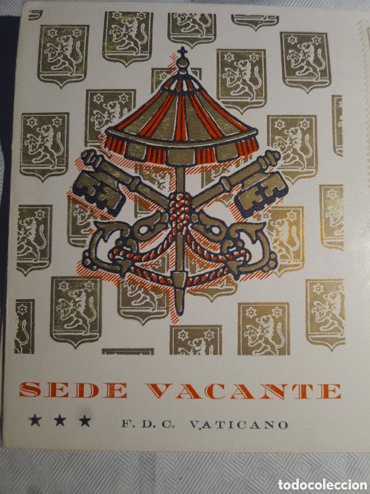 Otros art&iacute;culos de coleccionismo en papel: Sobre del Vaticano con sellos - Foto 3