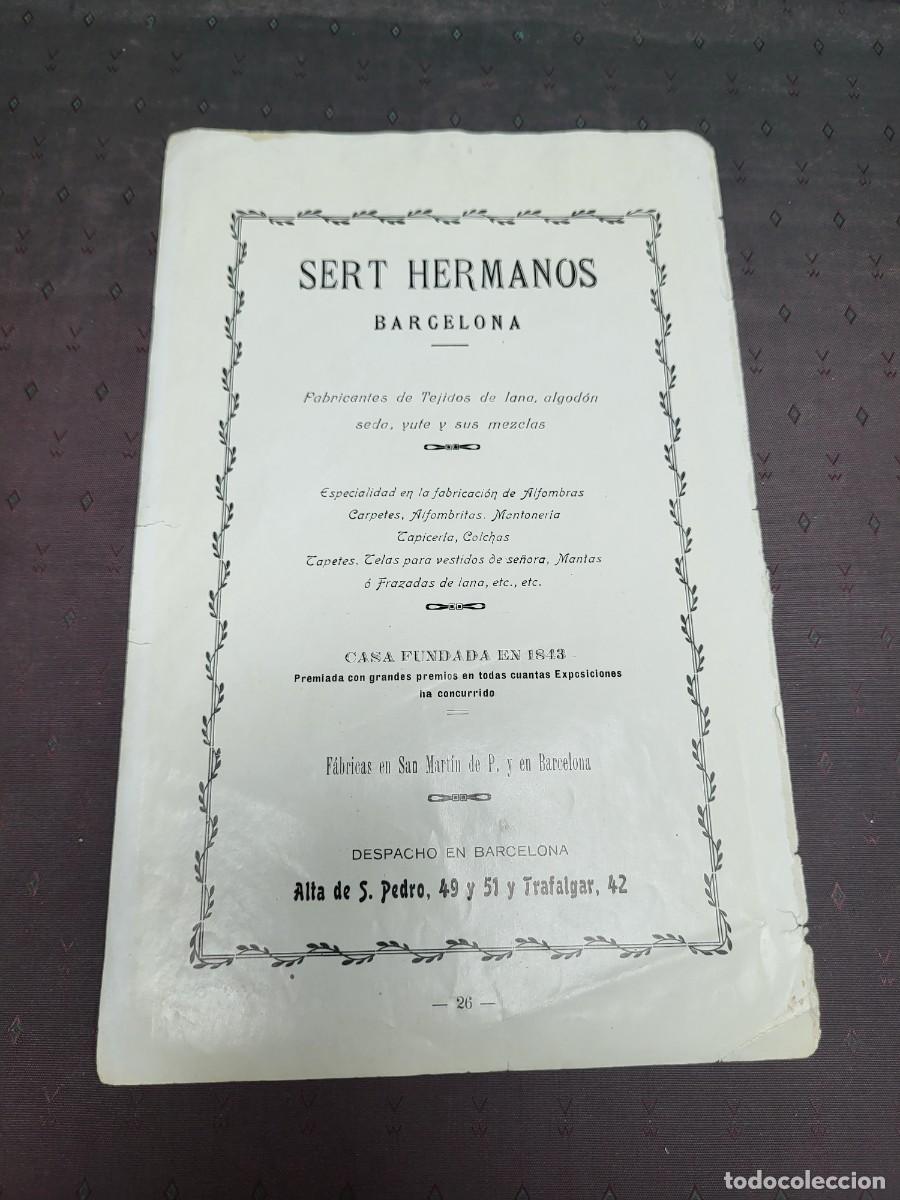 Collectionnisme Papier divers: PUBLICIDAD ANTIGUA TEJIDOS LANAS ALGODON SERT HERMANOS BARCELONA