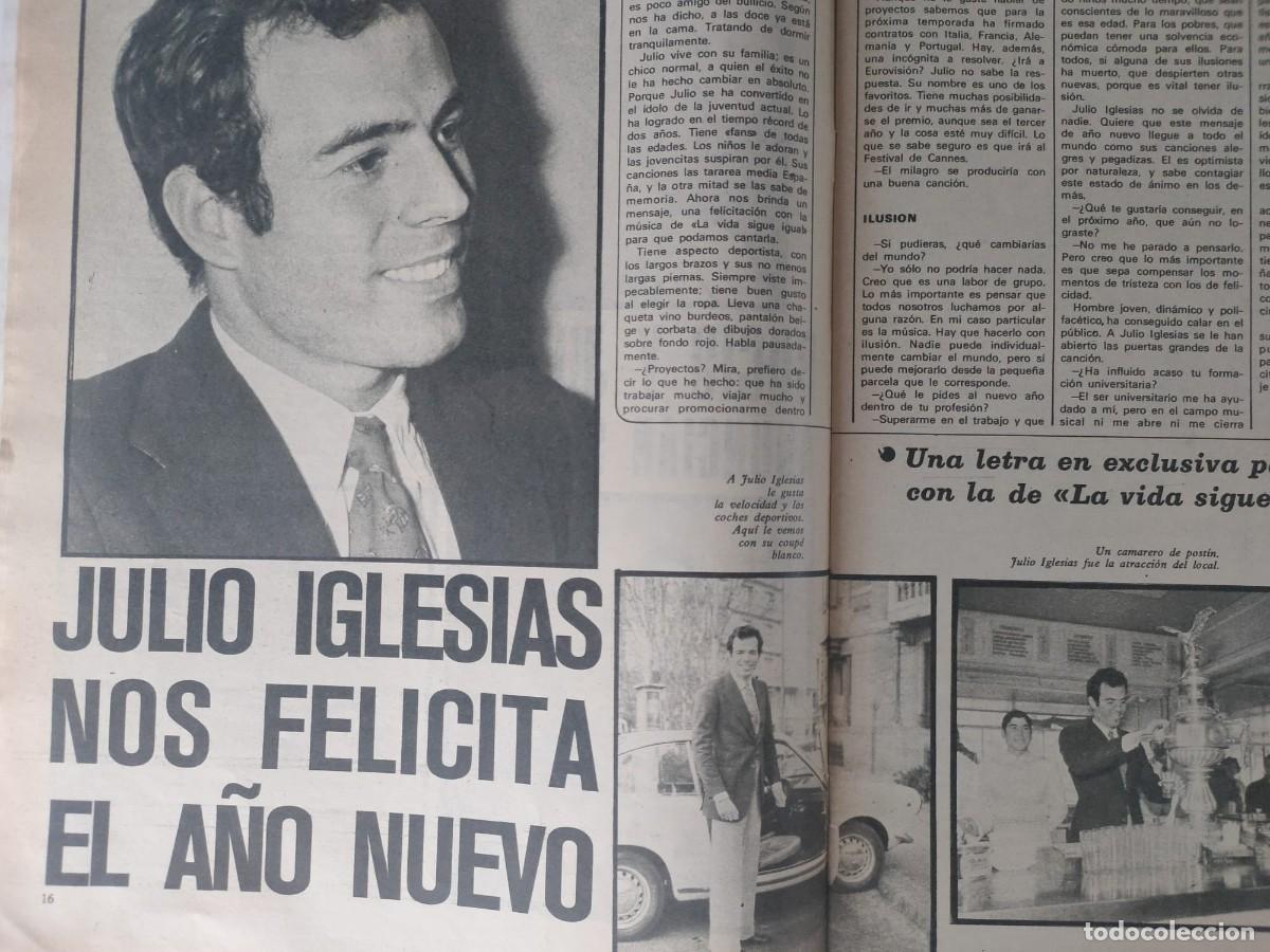 Otros Art&iacute;culos de Coleccionismo en Papel: ANTIGUO REPORTAJE SOBRE JULIO IGLESIAS NOS FELICITA EL A&Ntilde;O