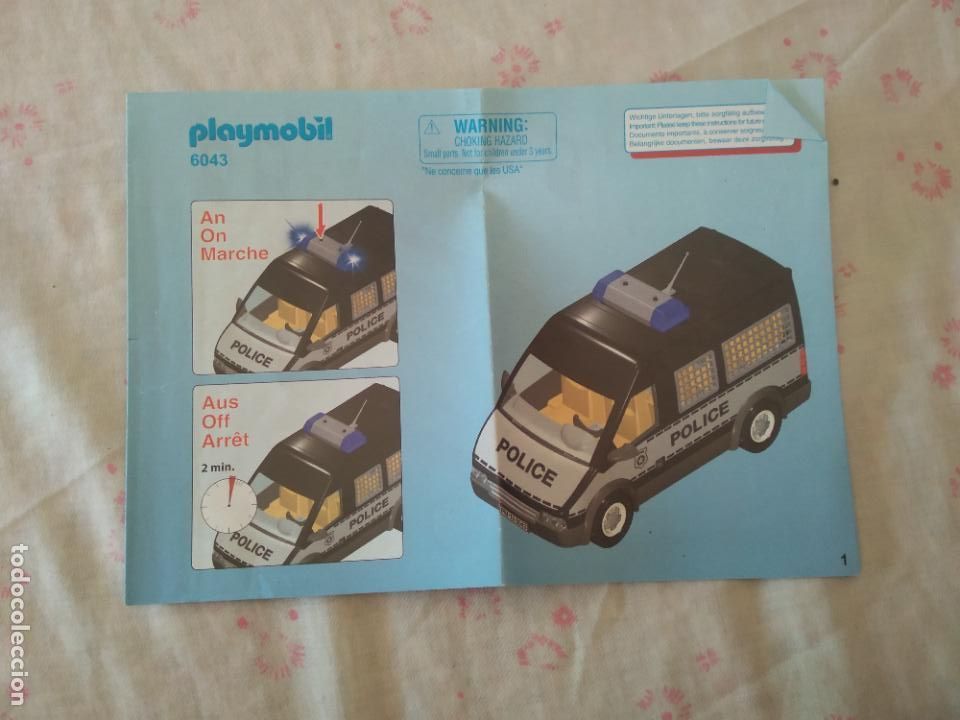 Otros art&iacute;culos de coleccionismo en papel: FOLLETO DE EXPLICACI&Oacute;N COCHE DE POLICIA FIGURA JUGUETE MARCA PUBLICIDAD PLAYMOBIL