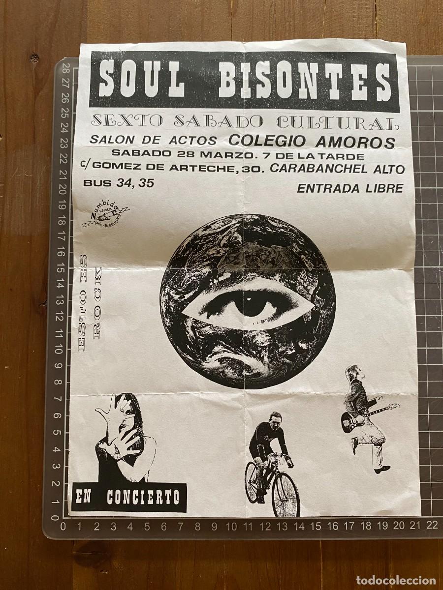 Collectionnisme Papier divers: CARTEL A4 SOUL BISONTES CONCIERTO COLEGIO AMOROS CARABANCHEL ZUMBIDO RECORDS PABLO COBOLLO