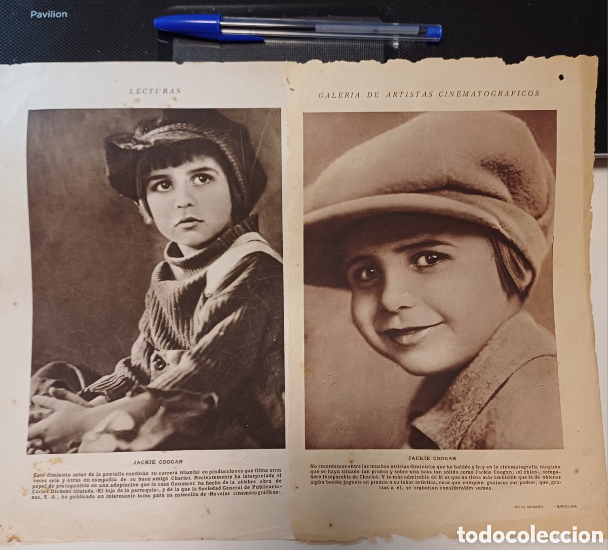 Otros art&iacute;culos de coleccionismo en papel: 2 jackie coogan, galeria de artistas cinematograficos, lecturas