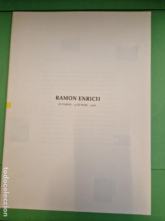 Outros artigos de papel: RAMON ENRICH. 18 D'ABRIL - 13 DE MAIG, 1996