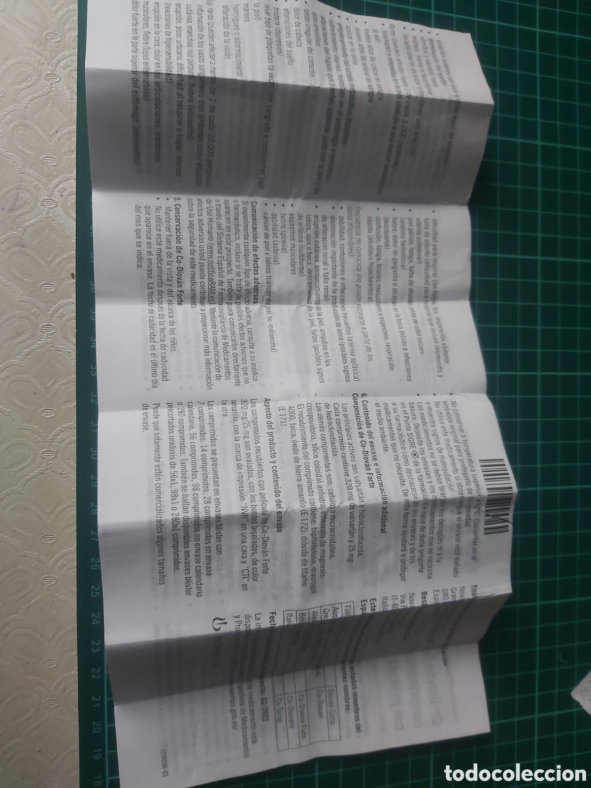 Collectionnisme Papier divers: Prospetro medicamento novaris controlar ipertension