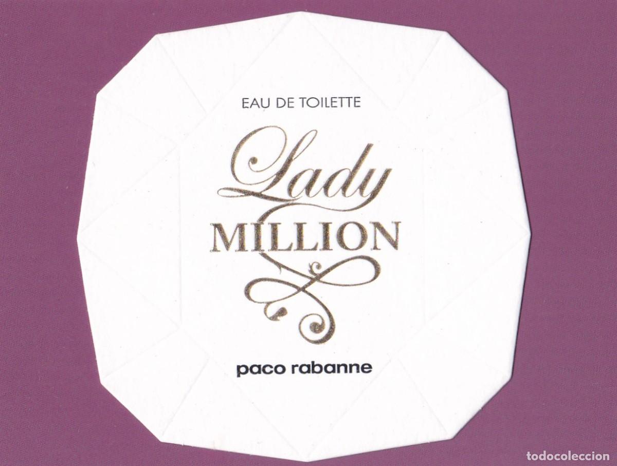 Otros Art&iacute;culos de Coleccionismo en Papel: PROBADOR DE PERFUME - TARJETA. EAU DE TOILETTE LADY MILLION. PACO RABANNE