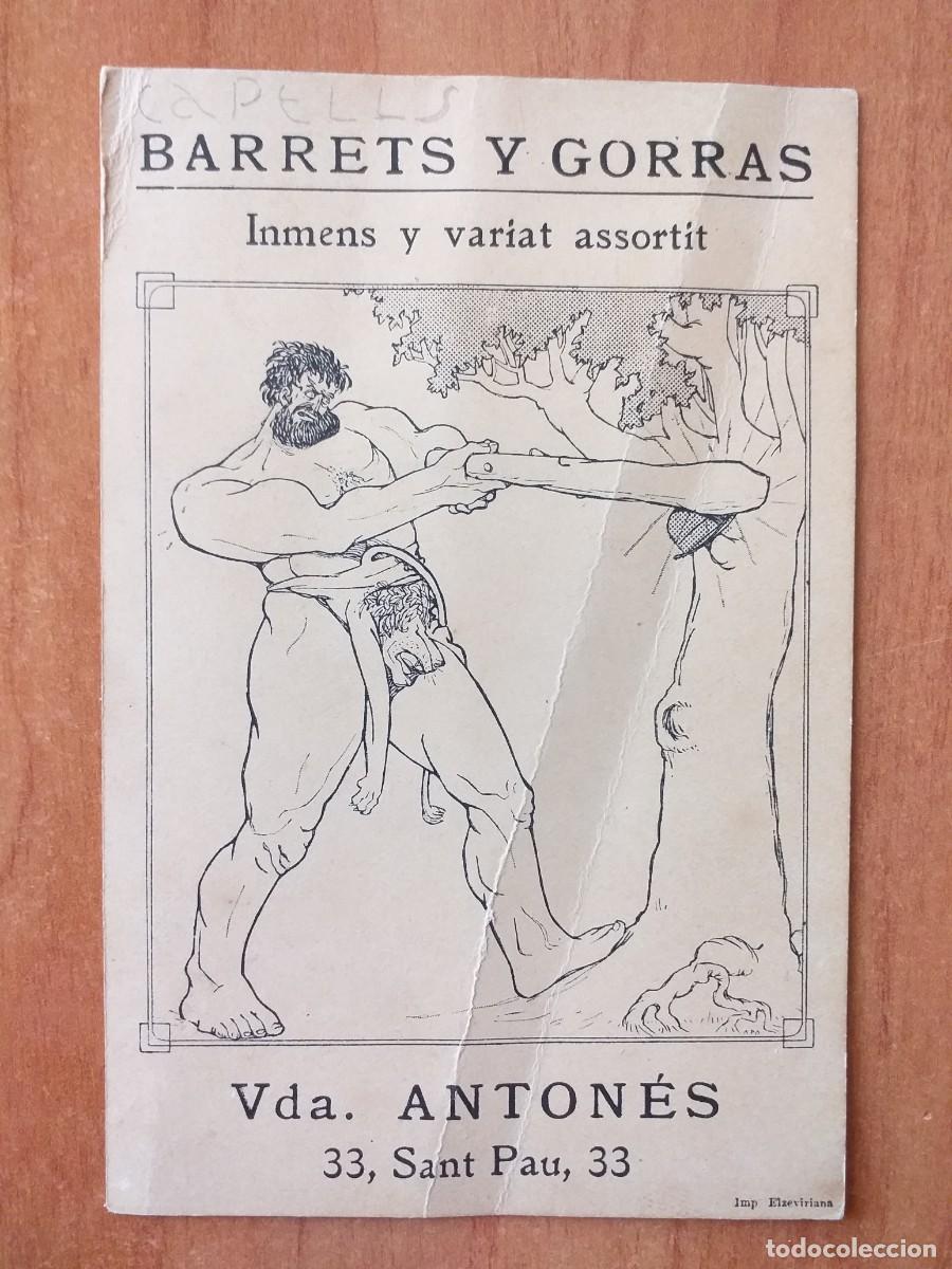 Otros art&iacute;culos de coleccionismo en papel: FOLLETO COMERCIAL ANTIGUO EN CATAL&Aacute;N : BARRETS Y GORRAS - INMENS Y VARIAT ASSOTIT