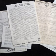 Otros Artículos de Coleccionismo en Papel: LOTE DE 9 DOCUMENTOS PROCESO PREAUTONÓMICO PAÍS VALENCIÀ. 1979-80. ESTATUTO AUTONOMÍA UCD