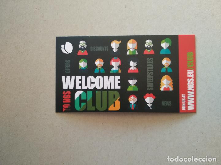 Outros artigos de papel: TARJETA WELCOME TO NGS CLUB CODIGO PREMIO MUNDO LLENO DE SORPRESAS Y VENTAJAS
