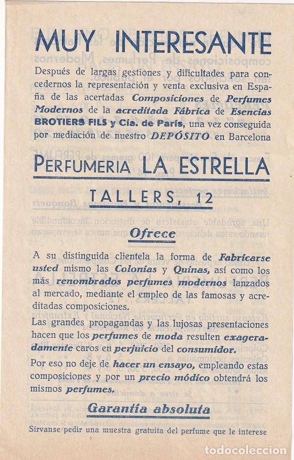 Collectionnisme Papier divers: Antiguo d&iacute;ptico publicitario a&ntilde;os 30 - Perfumer&iacute;a La Estrella