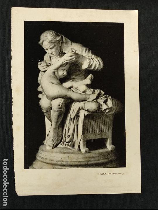 Outros artigos de papel: LAMINA PUBLICIDAD - LA QUIMICA COMERCIAL Y FARMACEUTICA - 1929 - ESCULTURA DE MONTEVERDE