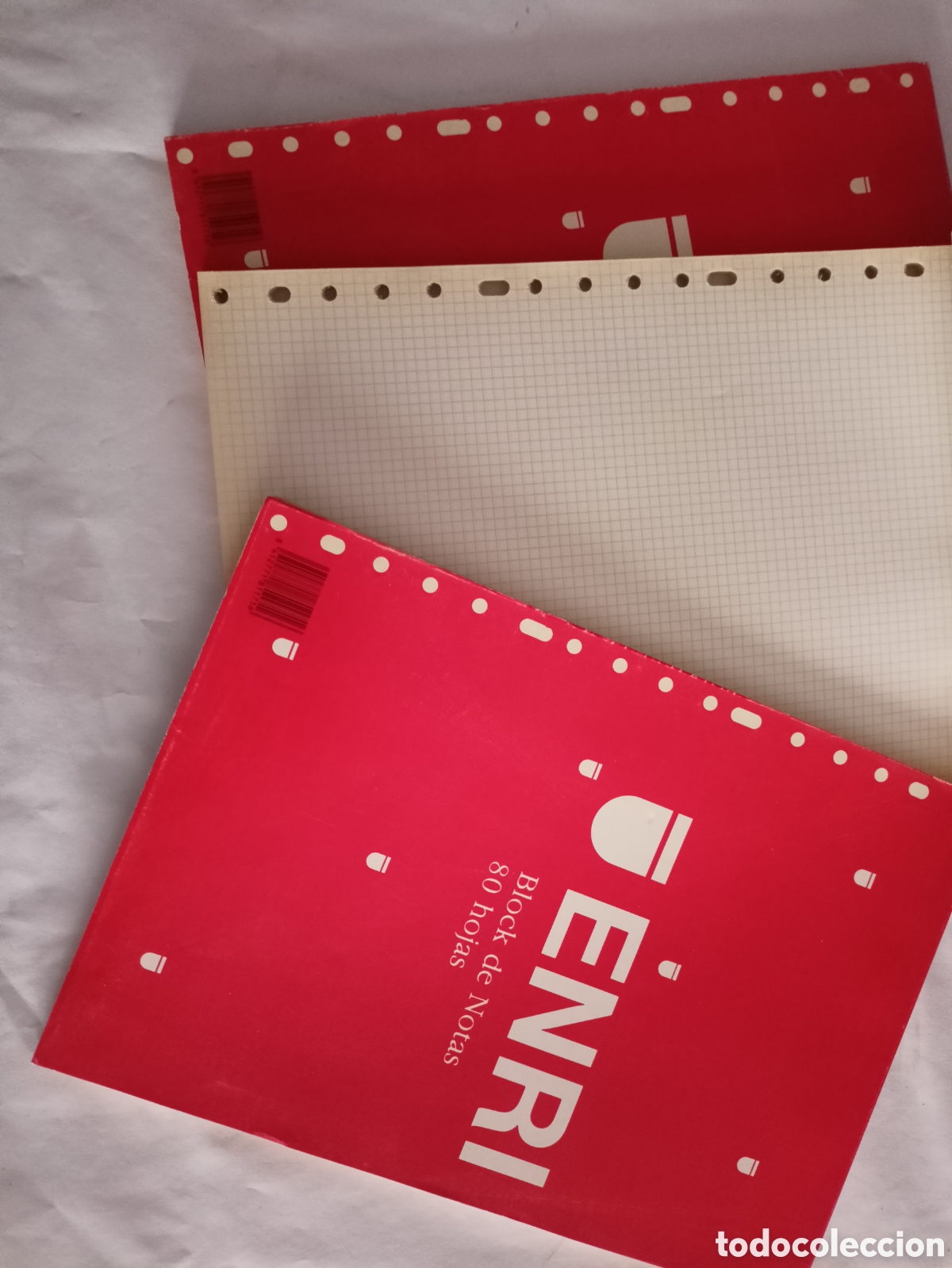 Sammelleidenschaft Andere Papierartikel: Enri. Bloc de notas cuadr&iacute;cula 80h y 16 agujeros. Nuevo