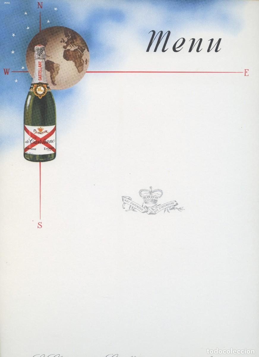 Otros art&iacute;culos de coleccionismo en papel: MUY ANTIGUO MEN&Uacute; EN BLANCO CON PUBLICIDAD CHAMPAGNE DE CASTELLANE, EPERNAY