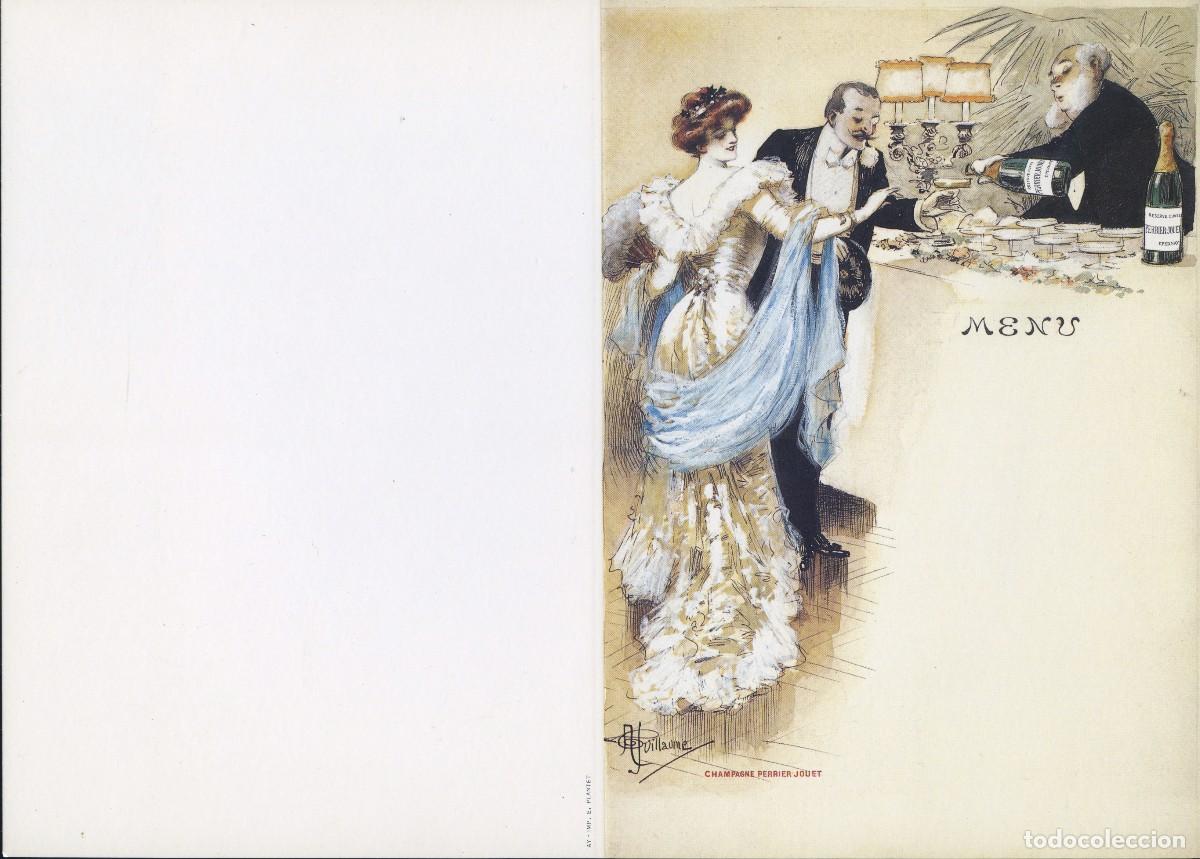 Otros art&iacute;culos de coleccionismo en papel: MUY ANTIGUO MEN&Uacute; D&Iacute;PTICO EN BLANCO CON PUBLICIDAD CHAMPAGNE PERRIER - JOUET