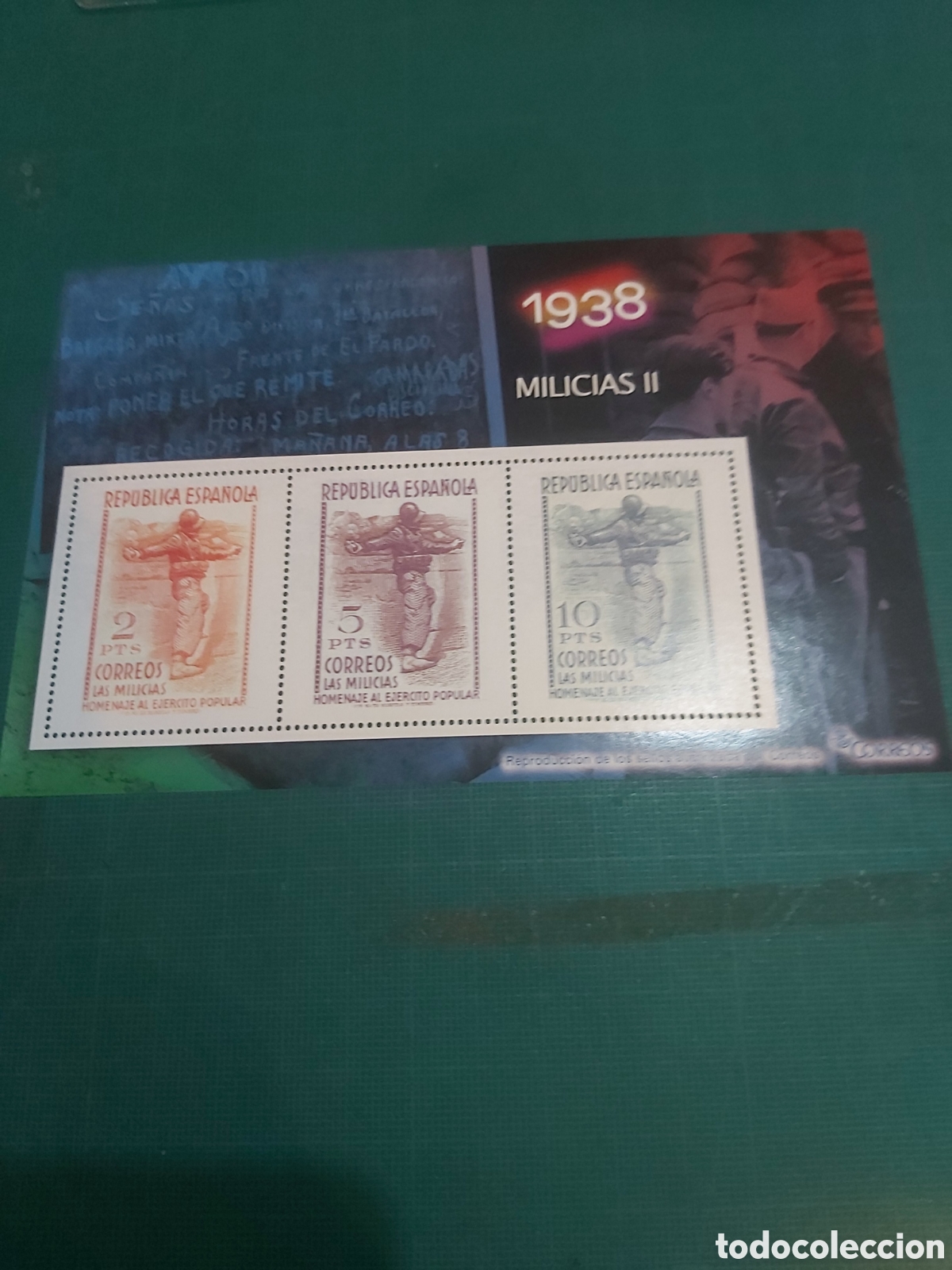 Collectionnisme Papier divers: 1938 Rep&uacute;blica espa&ntilde;ola guerra civil milicias II fazcilmil correos militar