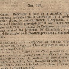 Otros Artículos de Coleccionismo en Papel: 1865 CONDADO DE CASTILNOVO SEGOVIA 2 HOJAS CONSEJO DE ESTADO SENTENCIA L71