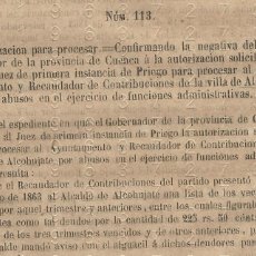 Otros Artículos de Coleccionismo en Papel: 1865 ALCOHUJATE CUENCA 2 HOJAS CONSEJO DE ESTADO SENTENCIA L71