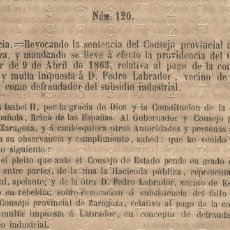 Otros Artículos de Coleccionismo en Papel: 1865 ESCATRON ZARAGOZA 2 HOJAS CONSEJO DE ESTADO SENTENCIA L73