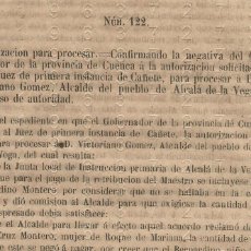 Otros Artículos de Coleccionismo en Papel: 1865 ALCALA DE LA VEGA CUENCA 2 HOJAS CONSEJO DE ESTADO SENTENCIA L73