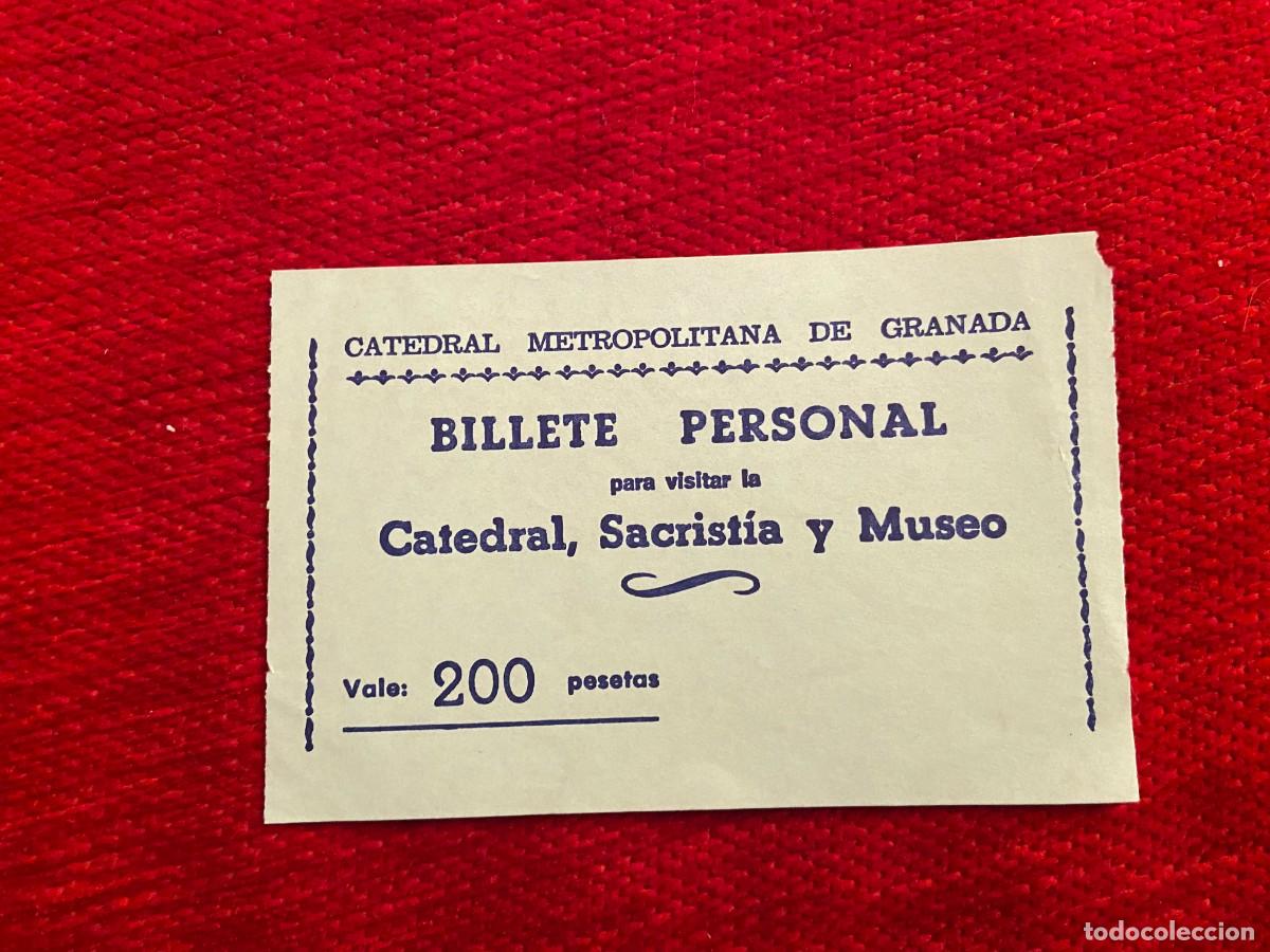 Paper Collecting Others: R24465 ENTRADA TICKET BILLETE PERSONAL CATEDRAL METROPOLITANA DE GRANADA SACRISTIA Y MUSEO