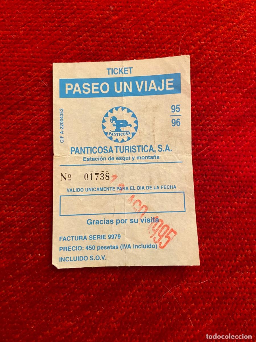 Otros Art&iacute;culos de Coleccionismo en Papel: R24626 ENTRADA TICKET PANTICOSA TURISTICA SA ESTACION DE ESQUI Y MONTA&Ntilde;A (13-8-1995)