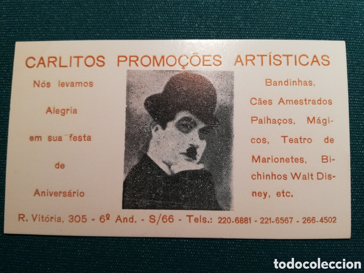 Collectionnisme Papier divers: TARJETA DE VISITA - CARLITOS PROMOCOES ARTISTICAS - POSIBLEMENTE BRASIL