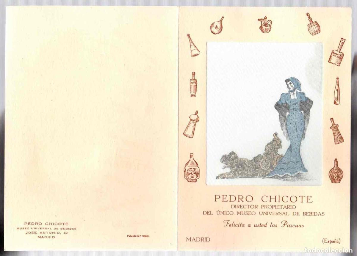 Collectionnisme Papier divers: FELICITACION NAVIDE&Ntilde;A PEDRO CHICOTE. MADRID. A&Ntilde;OS 50