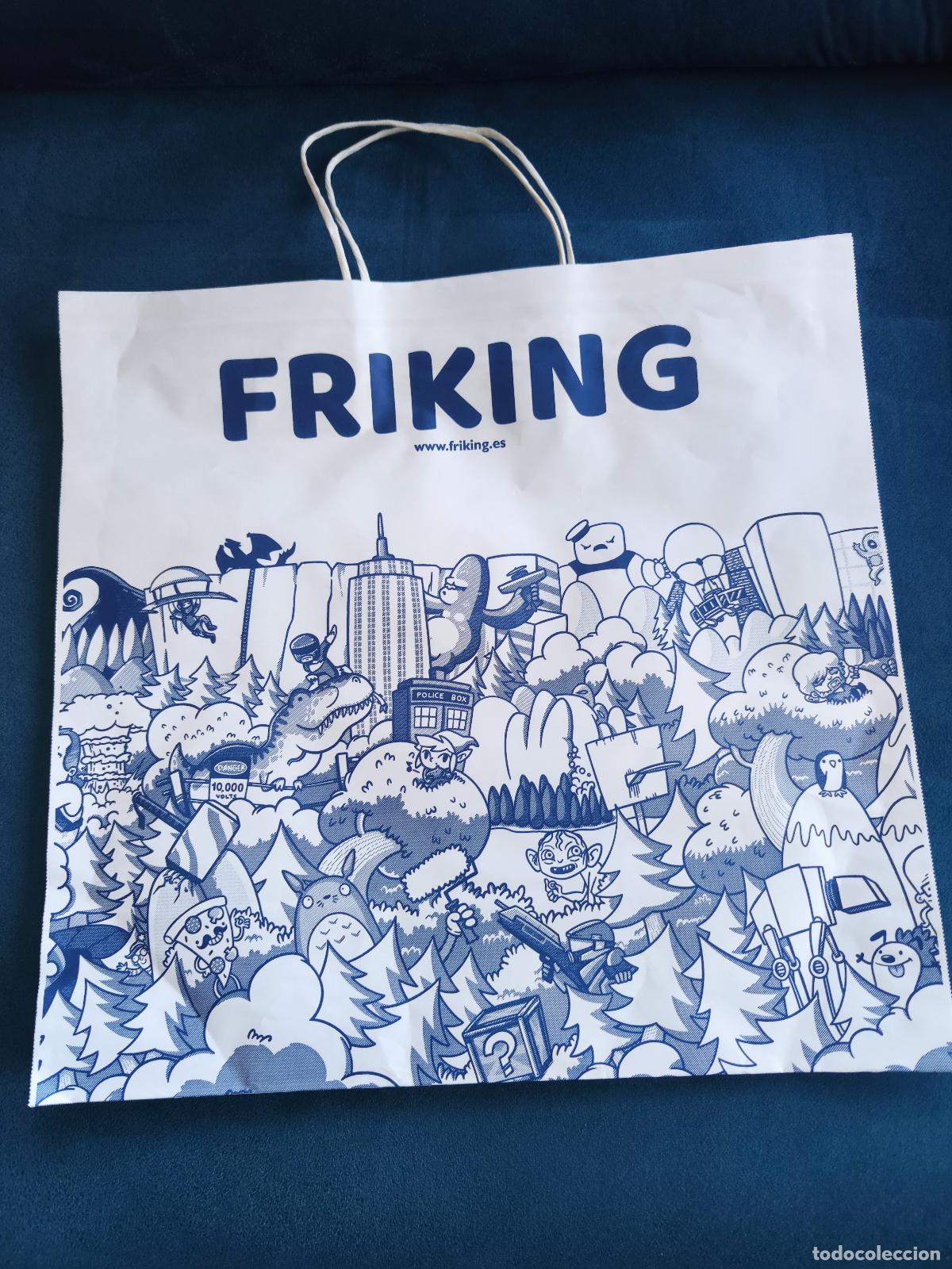 Otros Art&iacute;culos de Coleccionismo en Papel: Bolsa de Papel con Asas de la Tienda FRIKING, tienda de art&iacute;culos Frikis (Funkos, Tazas...)