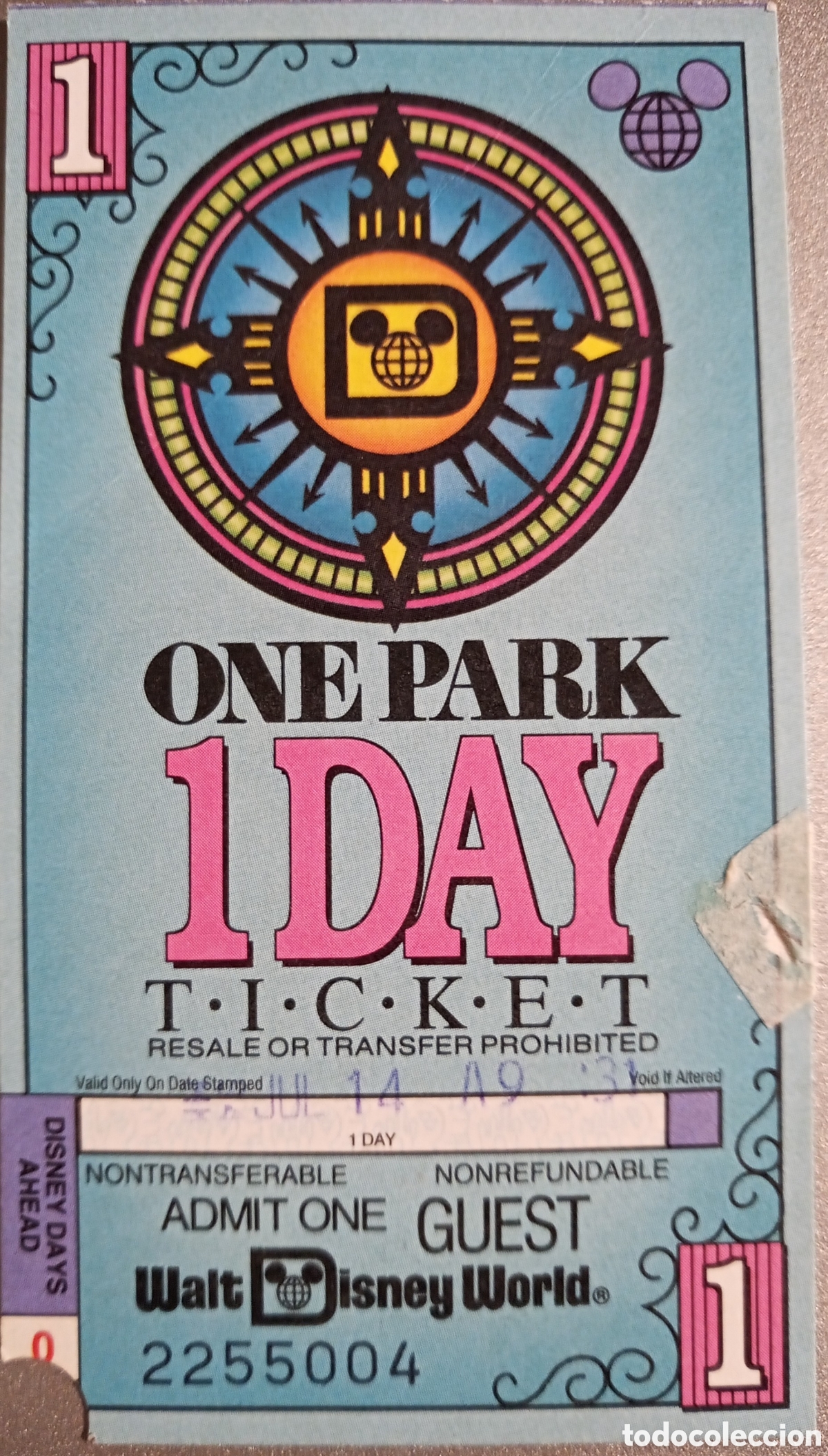Collectionnisme Papier divers: ENTRADA PARQUE WALT DISNEY WORLD
