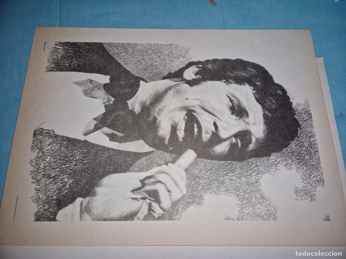 Otros Art&iacute;culos de Coleccionismo en Papel: TOM JONES . Dibujo a l&aacute;piz VOCES FAMOSAS. Parramon. A&ntilde;os 1970s. 37 x 25 ctms.