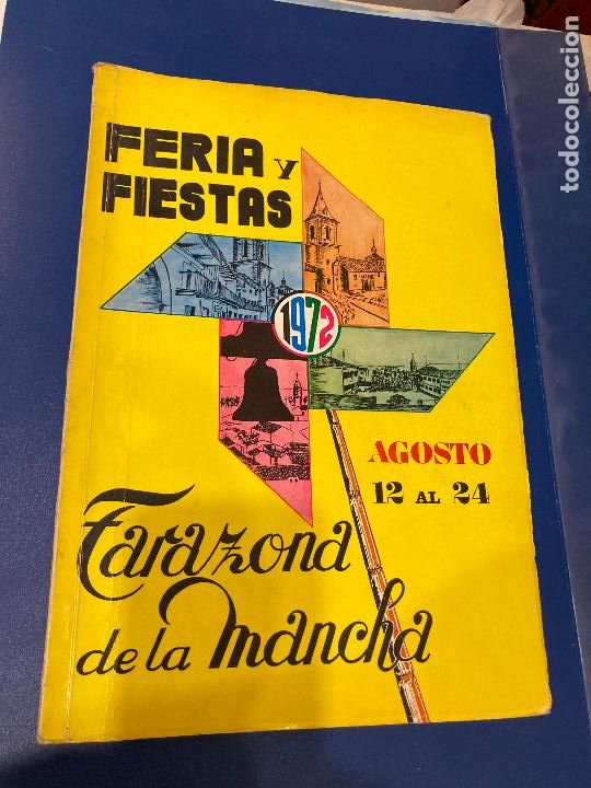 Otros Art&iacute;culos de Coleccionismo en Papel: Albacete programa feria y fiestas Tarazona de La Mancha a&ntilde;o agosto 1972 fotos,publicidad,actividades
