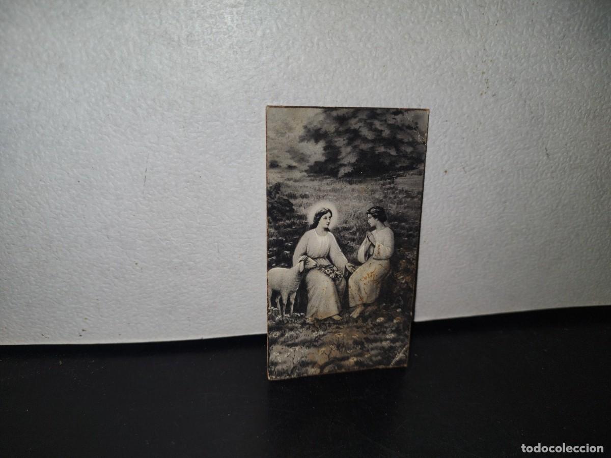 Otros art&iacute;culos de coleccionismo en papel: A10C1-2- ANTIGUA ESTAMPA. VIRGEN CON CORDERO Y EL NI&Ntilde;O JES&Uacute;S EN SANTA SERENIDAD - 1935