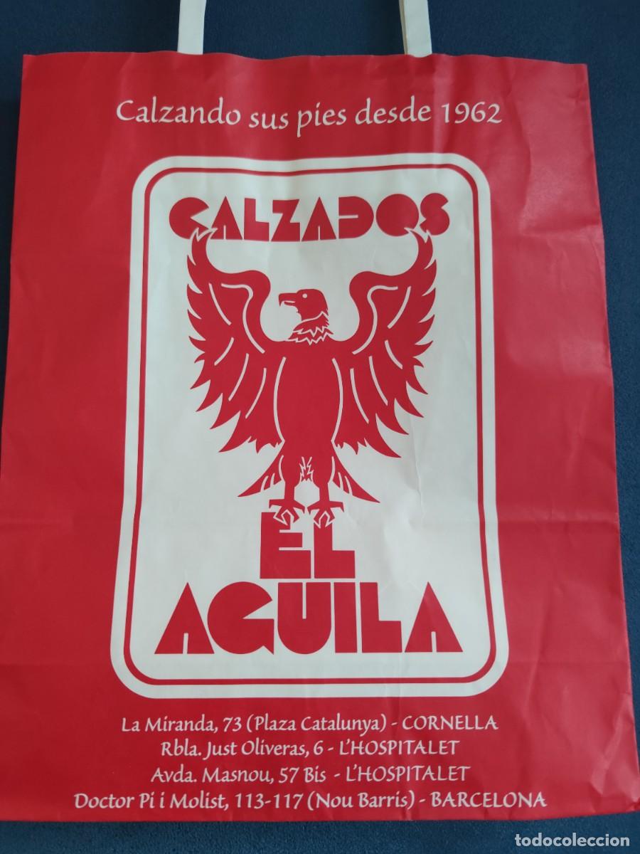 Bolsa de papel publicidad zapater a El guila . De Barcelona Cornell Llob. y L Hospitalet Llob